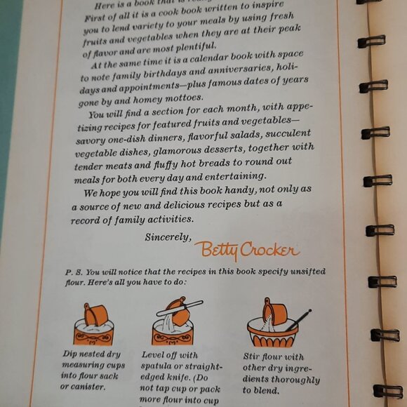 Betty Crocker’s Cooking Calendar, 1st Ed, 1st Printing, 1962 Vintage Cookbook - Picture 3 of 12